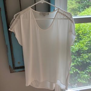 NWOT Loft T-shirt blouse off white